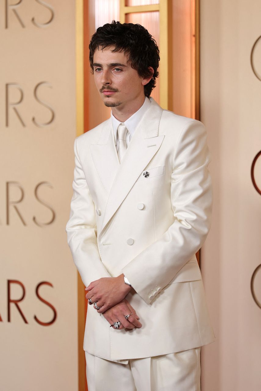 Timothée Chalamet en la alfombra roja de los Oscar 2026.&nbsp;