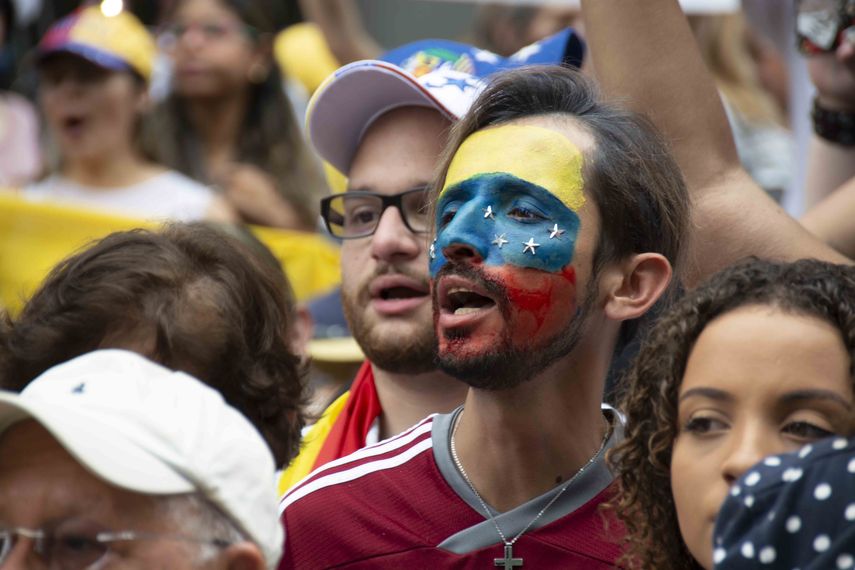 Los participantes en la protestas entonaron consignas en contra del régimen de Maduro.&nbsp;