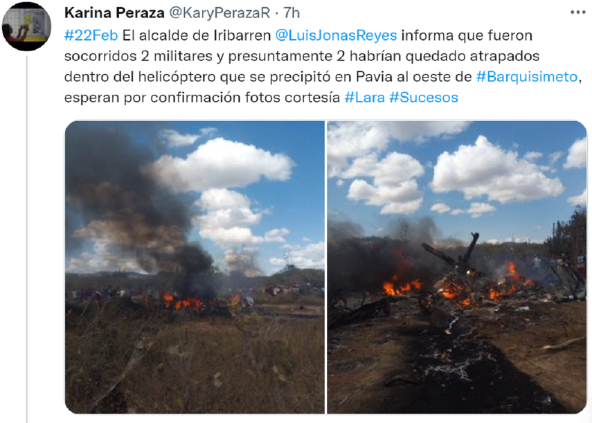 Periodistas de Lara publicaron fotos y videos del hecho.