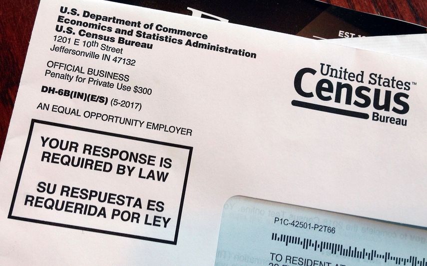 Una carta de la Oficina del Censo de EEUU enviada a un residente del país, durante un ensayo para el censo de 2020. Archivo