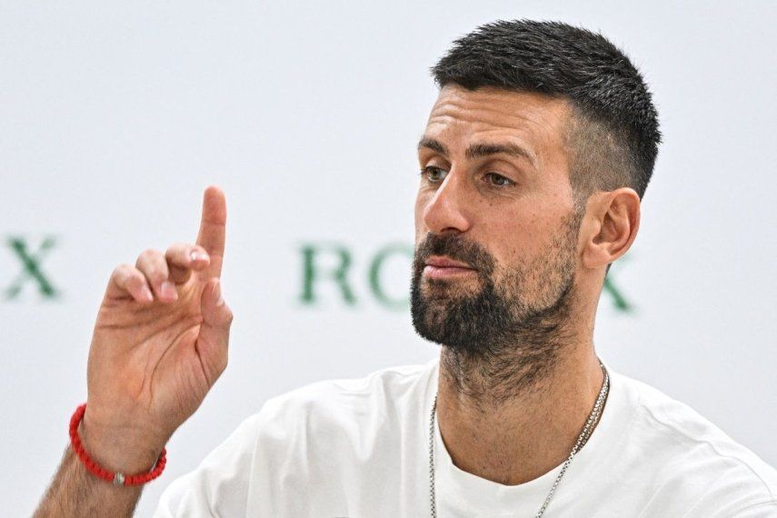 El serbio Novak Djokovic durante una conferencia de prensa en el torneo de tenis Shanghái Masters en Shanghái, el 2 de octubre de 2024.&nbsp;