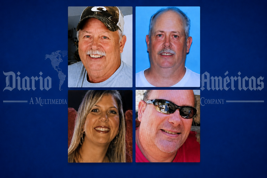 Jesse Scott Ellis, de 64 años, quien era buscado por el asesinato de su esposa separada, Stacie Mason, y de Danny Ooley, quienes se muestran en la parte inferior de la imagen.