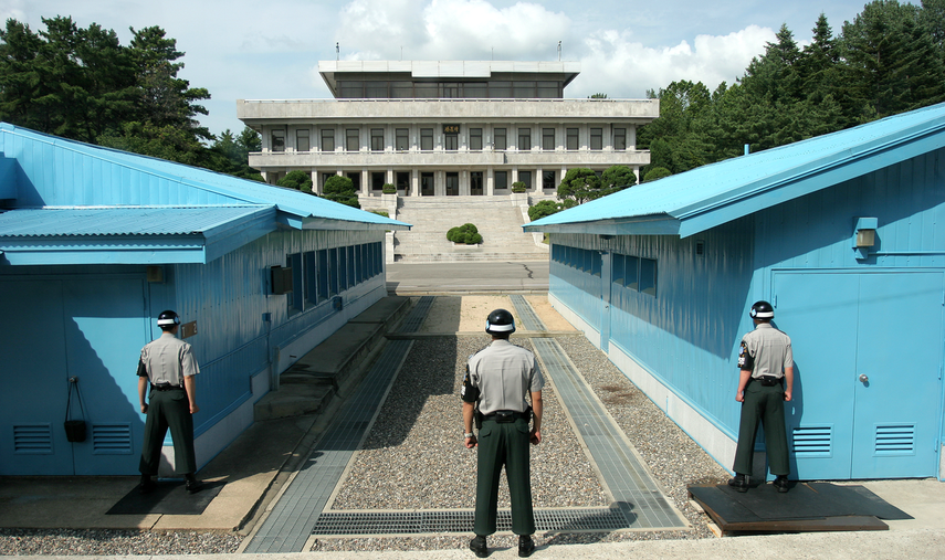 Vista general de la frontera entre Cora del Norte y Corea del Sur.&nbsp;