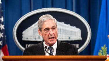 El fiscal especial Robert&nbsp;Mueller, que investigó la llamada trama rusa, ofrece una rueda de prensa este miércoles en el Departamento de Justicia en Washington D.C.