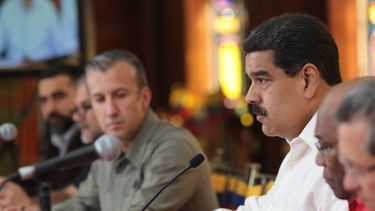 Imagen de archivo del presidente venezolano Nicolas Maduro y el vicepresidente Tareck El Aissami.