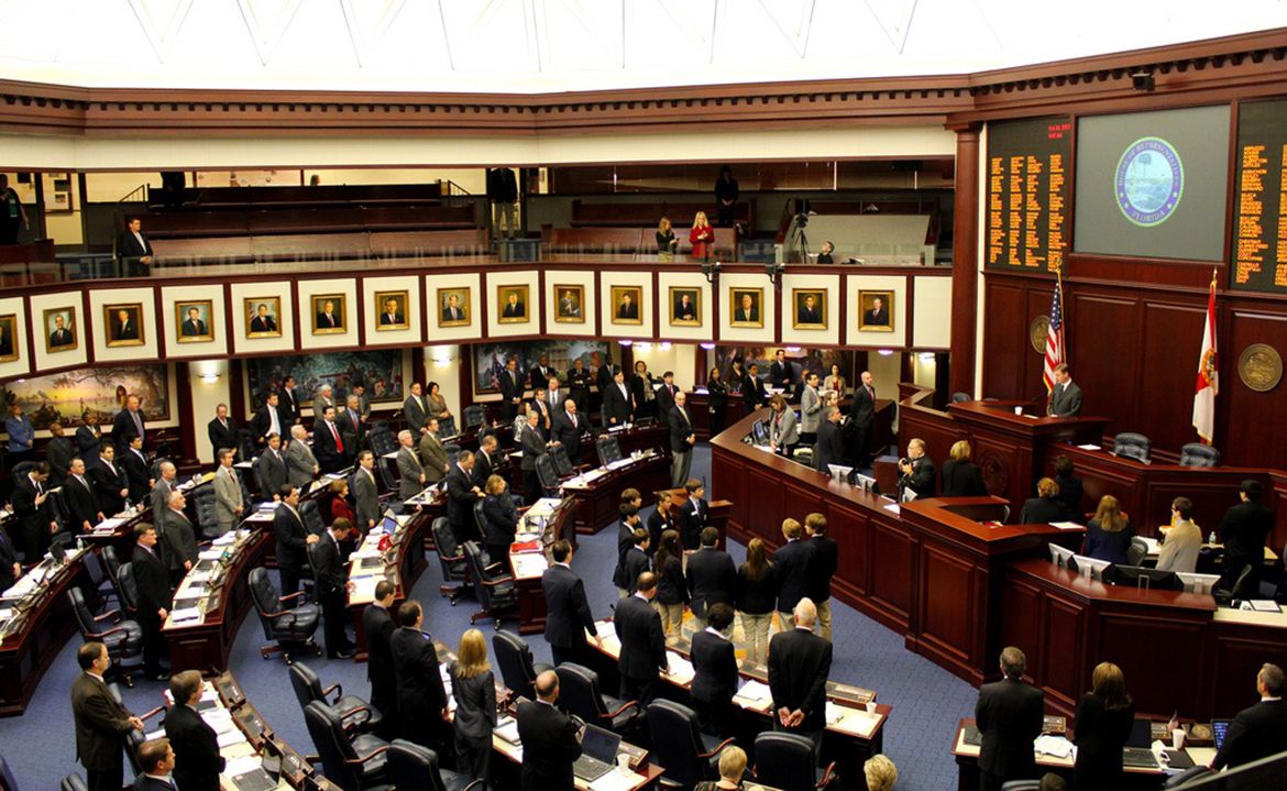 Vista parcial del Senado de Florida. Vista parcial del Senado de Florida.