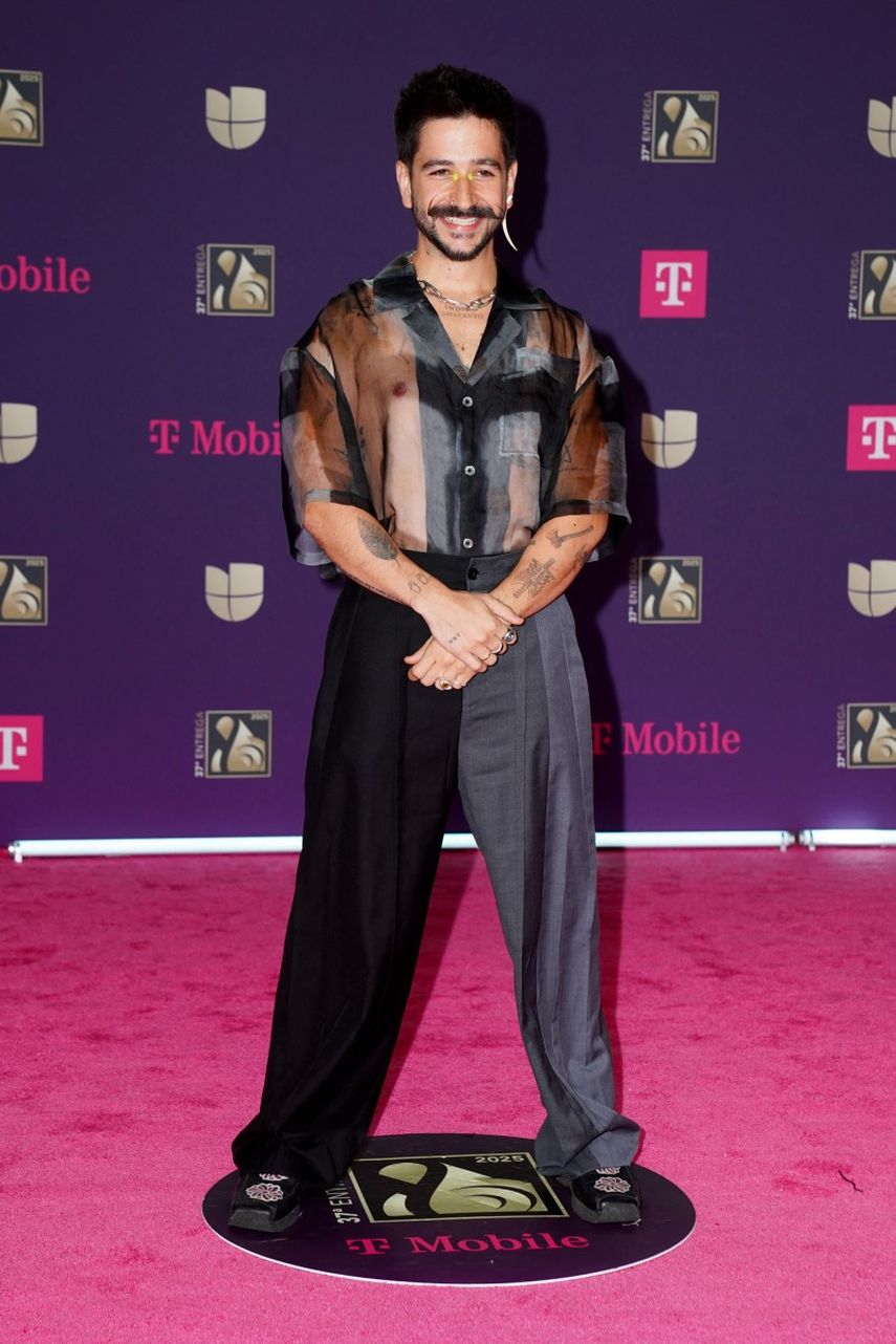 Camilo asiste a la 37.ª edición de Premio Lo Nuestro de Univision en el Kaseya Center el 20 de febrero de 2025 en Miami, Florida.&nbsp;
