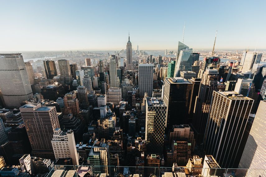 Vista aérea de la ciudad de Nueva York.