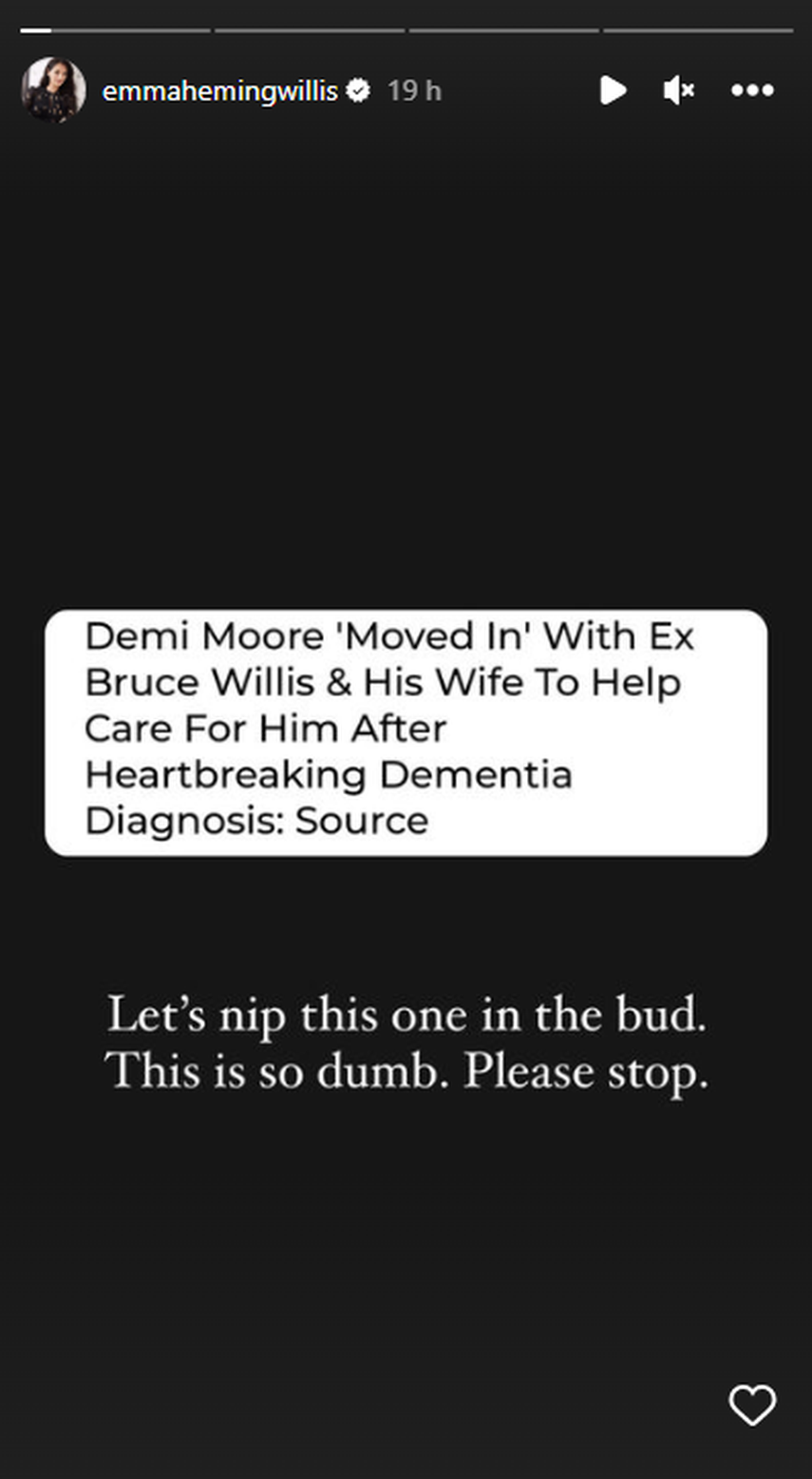 Emma Heming desmiente que Demi Moore se mudara a su casa.