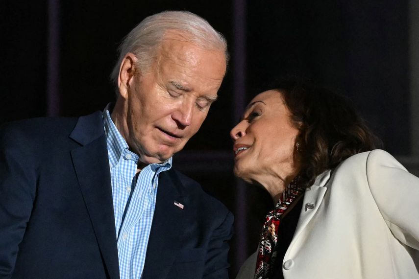 El presidente de Estados Unidos Joe Biden junto a la vicepresidenta, Kamala Harris.