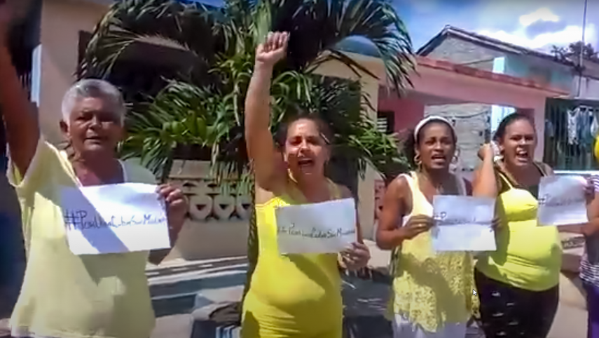 Un grupo de cubanos pide que cese la represi&oacute;n en la isla y que no haya m&aacute;s miseria en su pa&iacute;s.