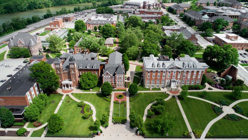 Vista aérea de la Universidad de Pensilvania.