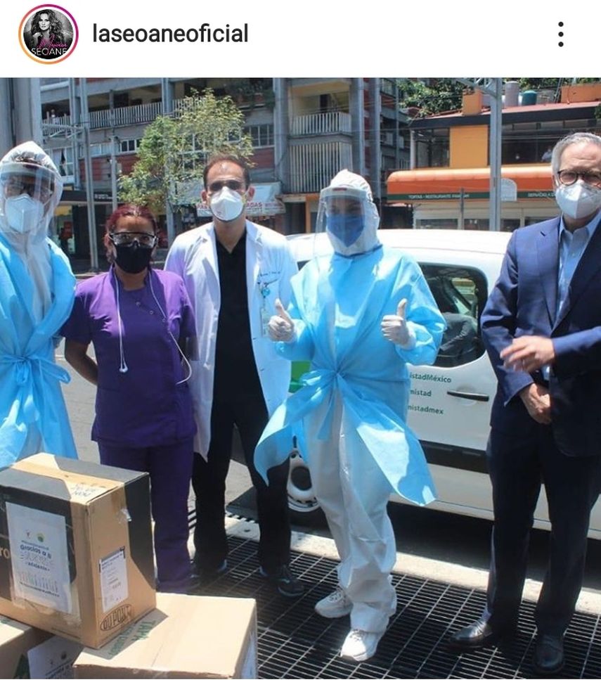 Los actores&nbsp;Julio Camejo y Mariana Alejandra Seoane donaron 100 kits m&eacute;dicos.