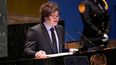 El presidente de Argentina, Javier Gerardo Milei, se dirige al 79º período de sesiones de la Asamblea General de las Naciones Unidas en la sede de las Naciones Unidas, el martes 24 de septiembre de 2024.