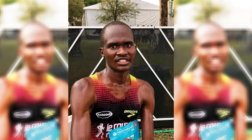 Ezekiel Kipsang, ganador de la 17ma. edición del maratón de Miami.