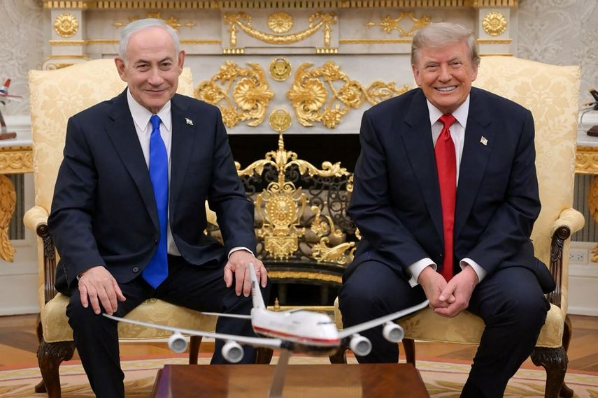 El primer ministro de Israel, Benjamin Netanyahu, se reúne con el presidente de EEUU, Donald Trump, en el Despacho Oval de la Casa Blanca en Washington D. C., el 28 de julio de 2026.
