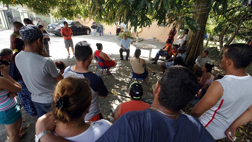 Foto de Archivo del momento cuando grupos de cubanos quedaron varados en Panamá.&nbsp;