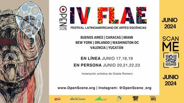 Póster promocional de la cuarta edición del Festival Latinoamericano de Artes Escénicas.