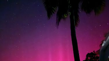 Aurora boreal, vista desde Big Pine Key, en Florida
