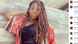 La actriz Carla Jeffery en un post en Instagram.&nbsp;
