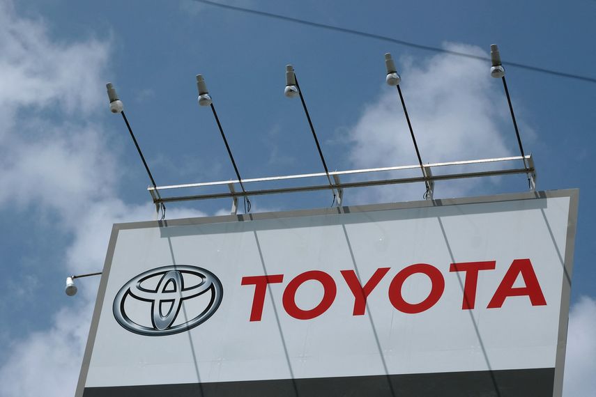 El logo del fabricante japonés Toyota.