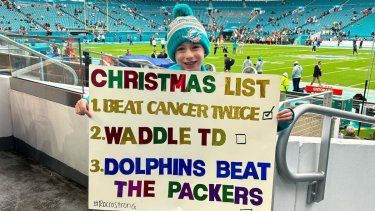 Rocco Passaro cumplió sus sueños de ver a los Dolphins y curarse del cáncer.&nbsp;