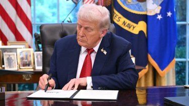 Imagen referencial del presidente de Estados Unidos, Donald Trump en el despacho oval.