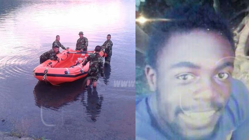Bomberos de&nbsp;Masaya, guarda costas y miembros de la unidad de búsqueda y rescate, (buscan por agua y tierra a un estadounidense identificado como Adeulo Agunniyl.
