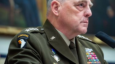 El jefe del Estado Mayor Conjunto de las Fuerzas Armadas de Estados Unidos, general Mark Milley, declara en el Congreso sobre el fin de las operaciones militares en Afganistán el 9 de septiembre del 2021.&nbsp;