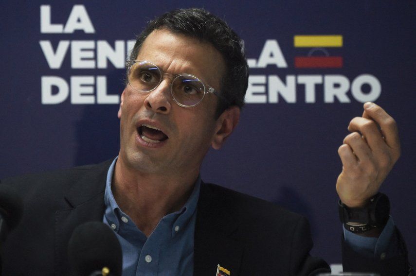El opositor venezolano Henrique Capriles durante una conferencia de prensa en Caracas el pasado 13 de marzo de 2023.&nbsp;