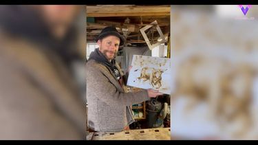 El artista alemán Werner Härtl crea impresionantes pinturas con estiércol de vaca.