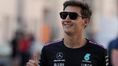El piloto de Mercedes, George Russell, en el circuito de Sakhir, Baréin, el jueves 2 de marzo de 2023.