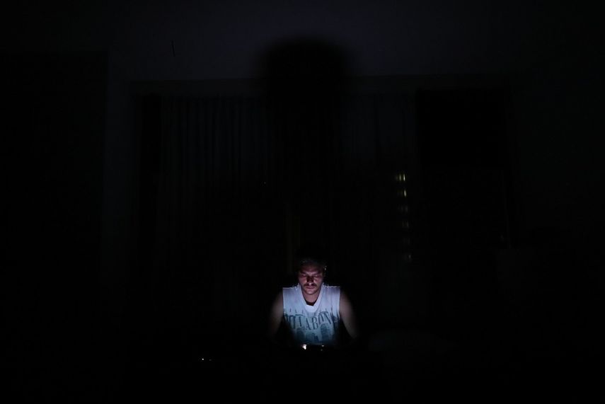 Una fotografía muestra la oscuridad que se vivió en todo el país.