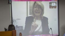 La exfiscal participó por videoconferencia en la plenaria, pues huyó del país en agosto pasado tras ser destituida del cargo por la oficialista Asamblea Nacional Constituyente&nbsp;