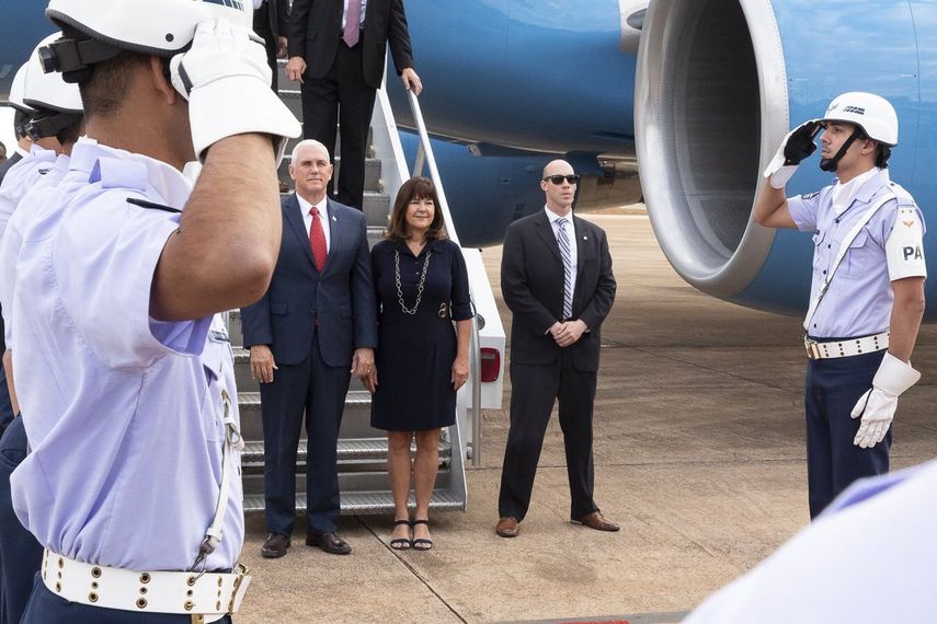 El vicepresidente estadounidense llegó a la capital brasileña.