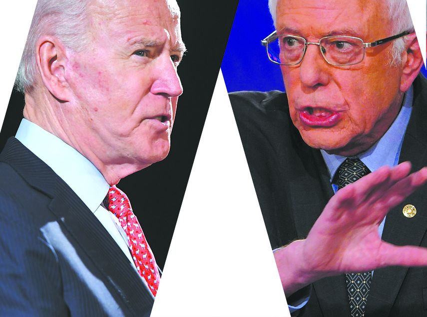 Biden y Sanders.