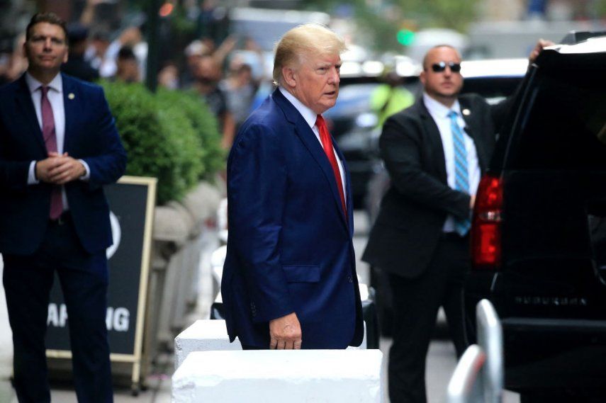 El expresidente Donald Trump en Nueva York.