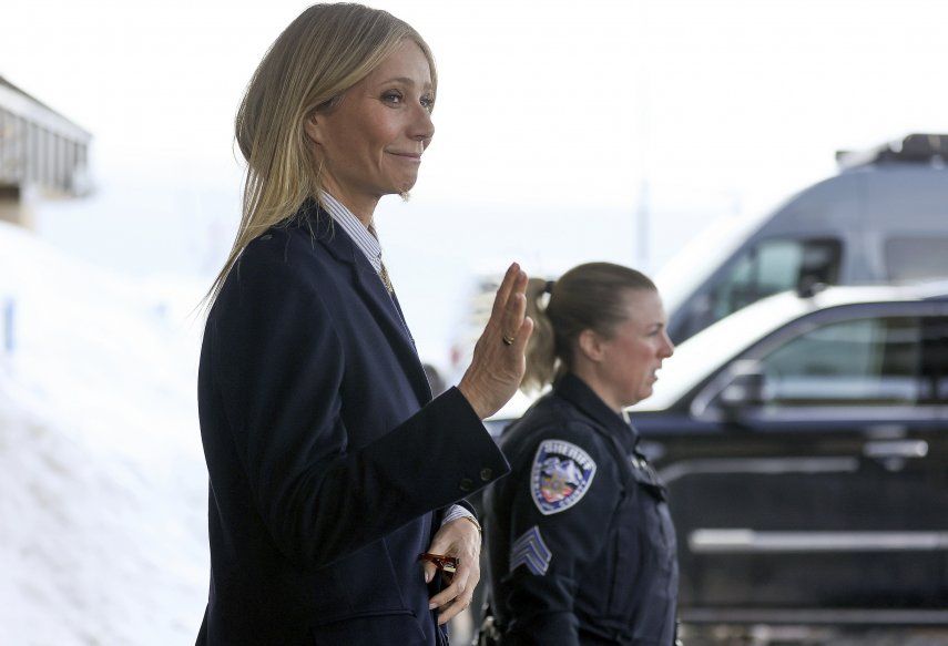 Gwyneth Paltrow sale de la corte tras ser declarada no culpable de un accidente de esquí el jueves 30 de marzo de 2023 en Park City, Utah. Paltrow ganó su batalla en la corte por un accidente de esquí de 2016 en un elegante centro turístico de Utah.