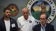Ingeniero Óscar Rodríguez, intendente de Asunción, capital de Paraguay, Esteban Bovo, alcalde de Hialeah y Eduardo Gamarra, profesor de la Universidad Internacional de Florida (FIU).&nbsp;