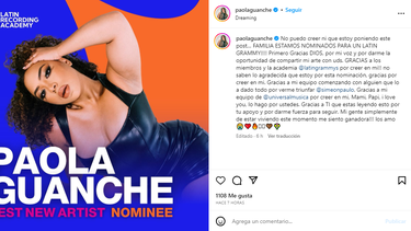 La cantante Paola Guanche.