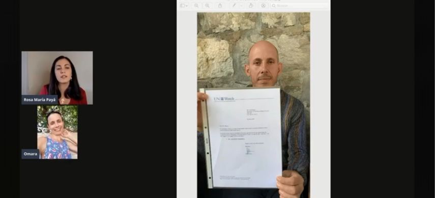 Captura del video difundido en Facebook por&nbsp;Rosa Mar&iacute;a Pay&aacute; Acevedo.