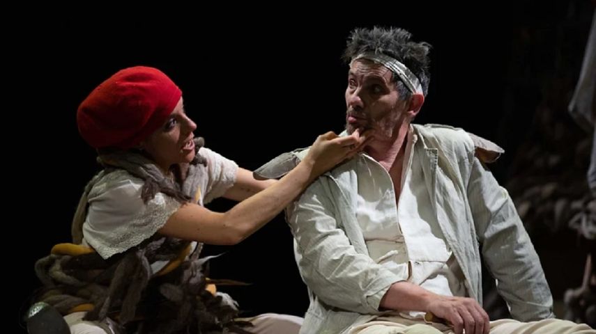 Escena de la obra Yo soy Don Quijote de la Mancha, propuesta de Argentina en el Festival Internacional de Teatro Hispano de Miami.&nbsp;