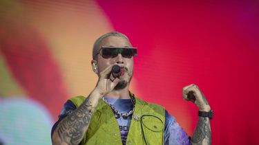 En esta fotografía de archivo del 31 de julio de 2019 el cantante J Balvin durante un concierto en Tel Aviv, Israel. J Balvin, Black Eyed Peas y Maluma participarán en la Semana de la Música Latina de Billboard que se celebrará de forma virtual y gratuita en octubre.&nbsp;