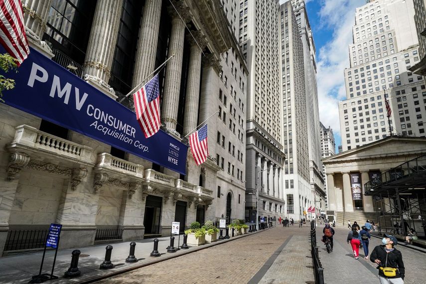 Imagen de la sede de Wall Street, el mercado de valores de Nueva York.