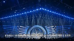 Las concursantes participan en la competencia final del certamen Miss Universo 2025 en Nonthaburi el 21 de noviembre de 2025.