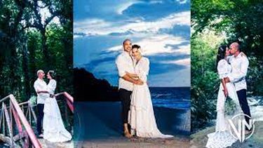 La virreina Miss Universo 2003, Mariángel Ruiz, y el actor Carlos Felipe Álvarez.&nbsp;