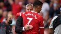 El portugués Cristiano Ronaldo abraza al exentrenador del Manchester United Olé Gunnar Solskjaer El portugués Cristiano Ronaldo abraza al exentrenador del Manchester United Olé Gunnar Solskjaer