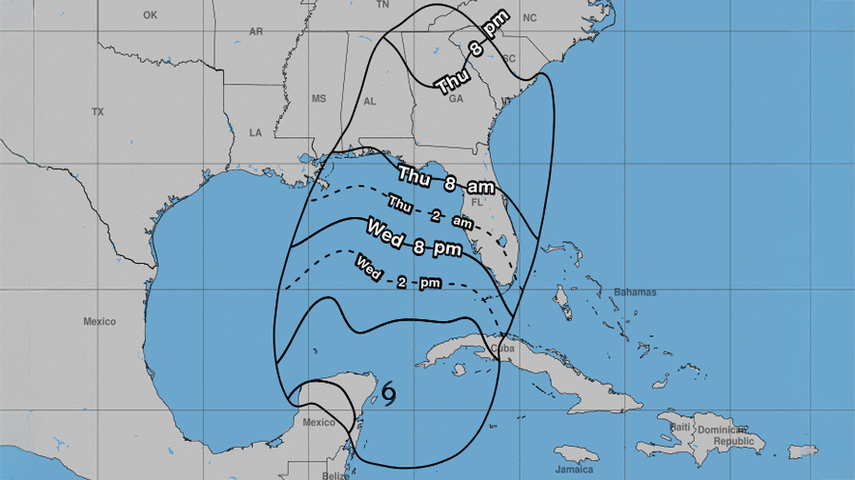 Trayectoria de la tormenta tropical Helene.