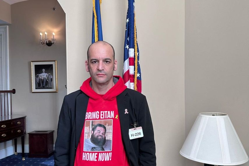 El exrehén israelí secuestrado por Hamàs, Iair Horn durante su visita a Washington.