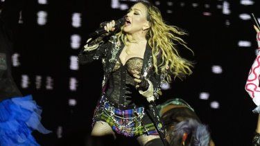 Madonna, durante el último concierto de su gira The Celebration Tour, en la playa de Copacabana, en Río de Janeiro, Brasil, el 4 de mayo de 2024.&nbsp;